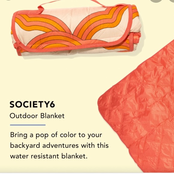 Society6 fabfitfun outdoor picnic blanket/cover - Picture 2 of 3
